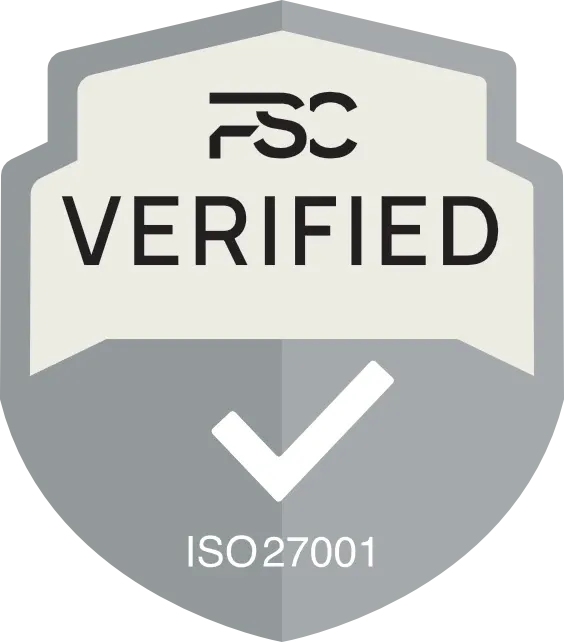 FSC Verified ISO 27001 Information Security badge