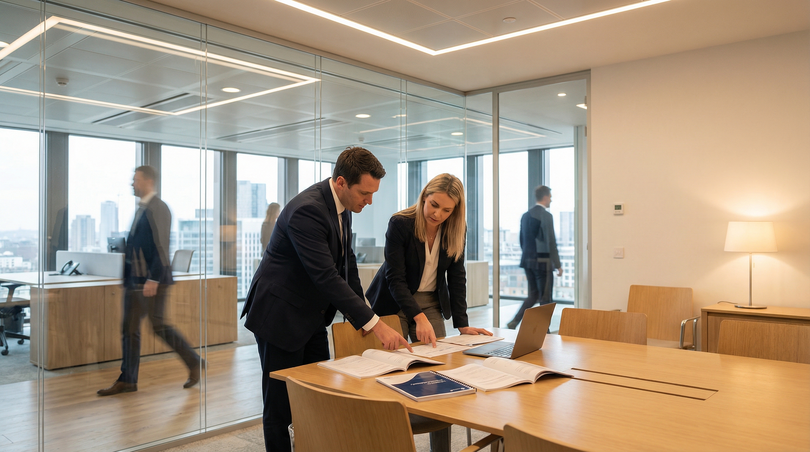 Business professionals in partnership meeting